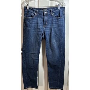 Banana Republic Jeans Women's Size 8 Blue Girlfriend Jean‎ Straight Dark Wash